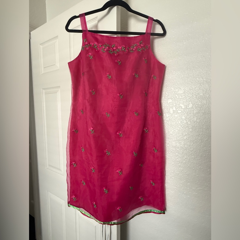 Vintage Jessica Howard Pink Floral Mini Dress size 12